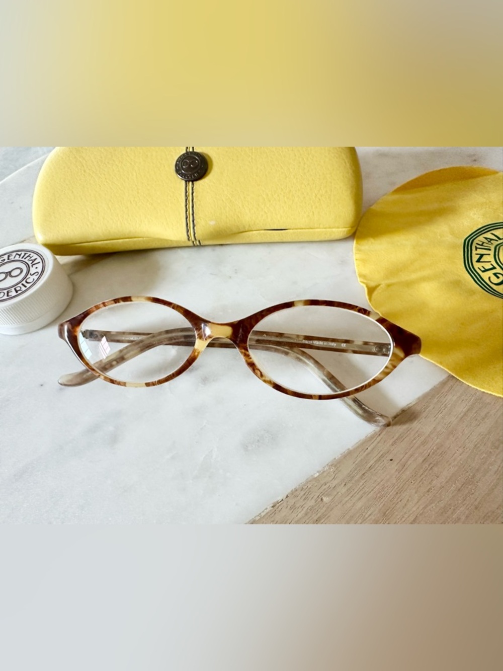 Vintage Morgenthal Frederics Tortoiseshell Oval Glasses - Brown/Amber